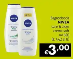 Eurospesa Bagnodoccia NIVEA care & aloe/ creme soft offerta