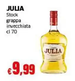Mercati Alimentari Stock grappa invecchiata Julia offerta