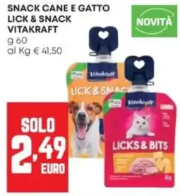Panorama Snack cane e gatto lick & snack vitakraft offerta