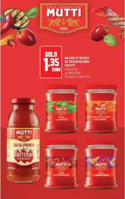 Panorama Salsa o sugo di pomodoro Mutti assortiti offerta