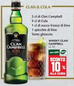 Panorama Whisky Clan Campbell offerta