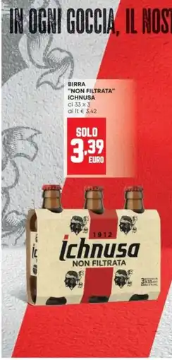 Panorama Birra non filtrata Ichnusa offerta
