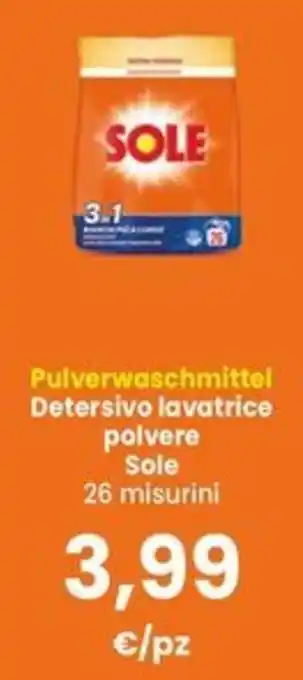Detersivo lavatrice polvere Sole