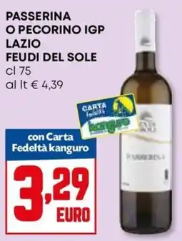 Kanguro Passerina o Pecorino IGP Lazio Feudi del Sole offerta