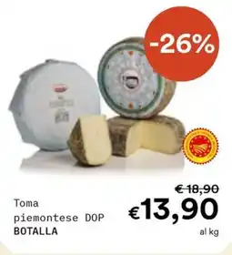 Borello Supermercati Toma piemontese DOP BOTALLA offerta