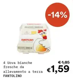 Borello Supermercati Uova bianche FANTOLINO offerta