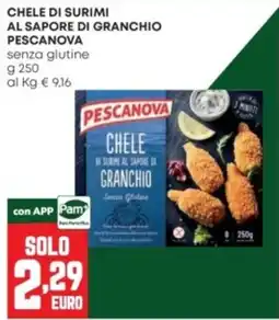 Panorama Chele di surimi al sapore di granchio Pescanova senza glutine offerta