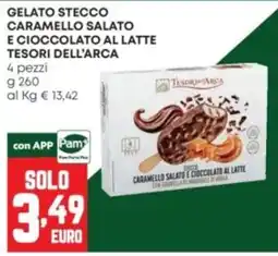 Panorama Gelato stecco caramello salato e cioccolato al latte tesori dell'arca offerta