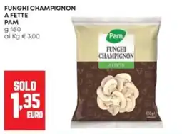 Panorama Funghi champignon Pam offerta