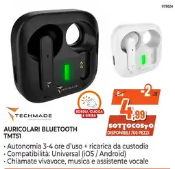 Expert Di Lella Techmade Auricolari Bluetooth TMT51 offerta