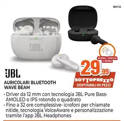 Expert Di Lella JBL Auricolari Bluetooth Wave Beam offerta