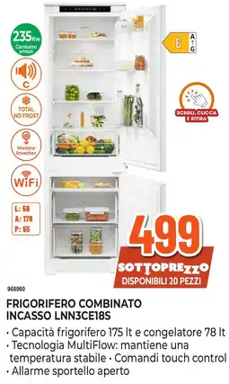 Expert Di Lella Frigorifero combinato incasso LNN3CE18S offerta