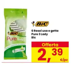 Interspar Rasoi usa e getta Pure 3 Lady Bic offerta