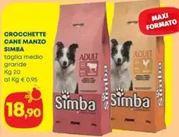 Panorama TiBi Crocchette cane manzo Simba offerta