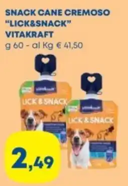 Panorama TiBi Snack cane cremoso Lick&Snack Vitakraft offerta