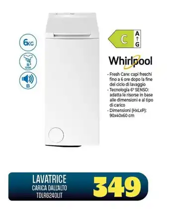 Lavatrice carica dall'alto Whirlpool