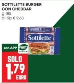 Panorama Sottilette burger con cheddar offerta