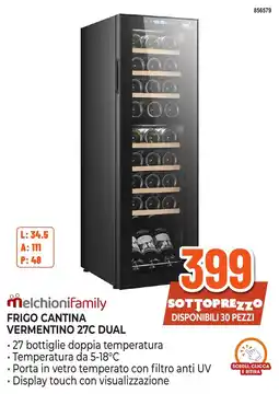 Expert Di Lella MelchioniFamily Frigo Cantina Vermentino 27C Dual offerta