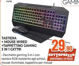 Expert Di Lella Tastiera + mouse wired + tappettino gaming 3 in 1 GXT791 offerta