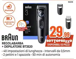 Expert Di Lella Braun regolabarba + depilatore BT3520 offerta