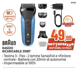 Expert Di Lella Braun Rasoio Ricaricabile 310BT offerta