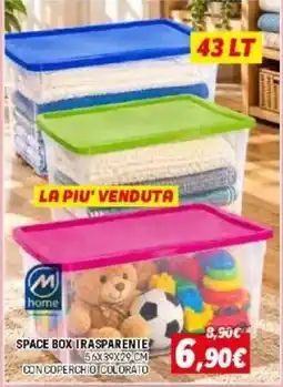 Orizzonte Space Box trasparente con coperchio colorato offerta