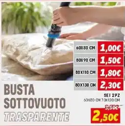 Orizzonte Busta sottovuoto trasparente offerta