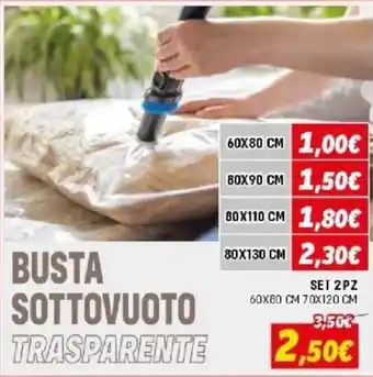Busta sottovuoto trasparente
