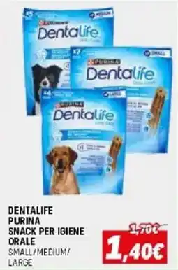 Orizzonte Dentalife Purina snack per igiene orale offerta