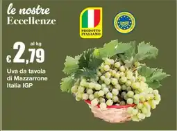 Sì con te Uva da tavola di Mazzarrone offerta