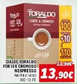 Orizzonte Cialde Toraldo forte e cremoso Nespresso offerta