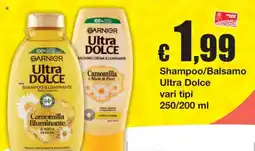 Sì con te Garnier Ultra Dolce Shampoo/Balsamo offerta