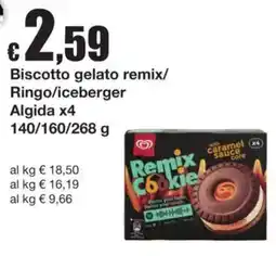 Sì con te Biscotto gelato remix Ringo/iceberge Algida offerta