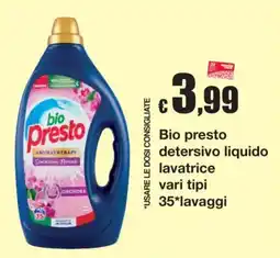Sì con te Bio presto detersivo liquido lavatrice offerta