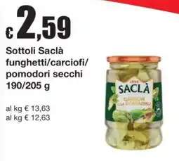Sì con te Sottoli Saclà funghetti/carciofi/pomodori secchi offerta