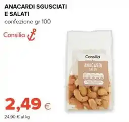 Tigre Anacardi sgusciati e salati Consilia offerta