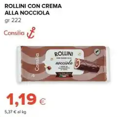 Tigre Rollini con crema alla nocciola Consilia offerta