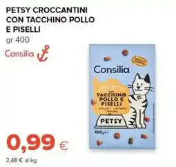 Tigre Petsy croccantini con tacchino pollo e piselli offerta