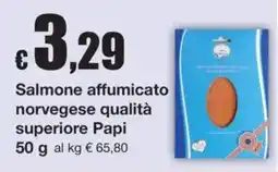 Sì con te Salmone affumicato norvegese qualità superiore Papi offerta
