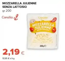 Tigre Mozzarella julienne senza lattosio Consilia offerta