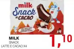 Supermercati Spesa Mia Milk Snack latte e cacao offerta