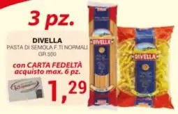 Supermercati Spesa Mia Pasta di semola f.ti normali Divella offerta