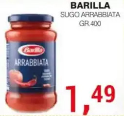 Supermercati Spesa Mia Barilla sugo arrabbiata offerta