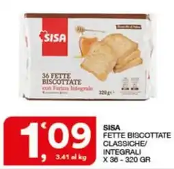 Quick Sisa Sisa biscottate classiche/integrali offerta
