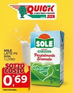 Quick Sisa Sole latte ps brik offerta