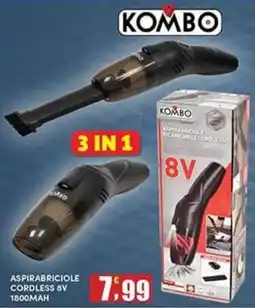 Maury's Kombo Aspirabriciole Cordless 8v offerta