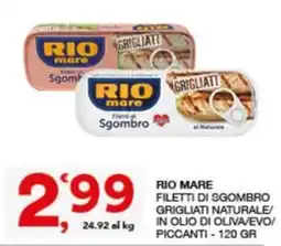 Quick Sisa Rio mare filetti di sgombro grigliati naturale offerta