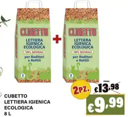Zoomiguana Cubetto lettiera igienica ecologica offerta