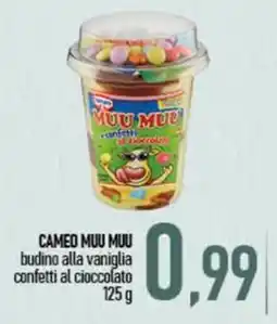 Ciro Amodio Camed Muu Muu budino alla vaniglia confetti al cioccolato offerta