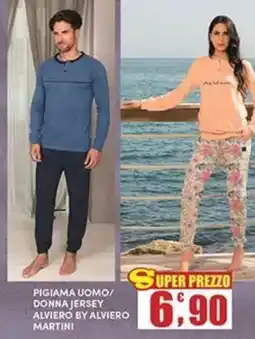 Maury's Pigiama uomo/donna jersey Alviero by Alviero Martini offerta
